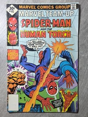 Marvel Spider-Man & Human Torch Comic Wall Art - Multicolor